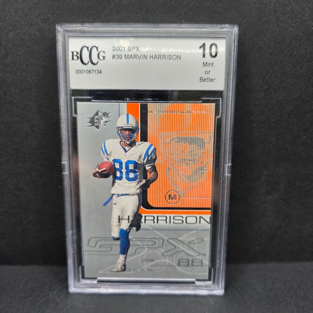 Upper Deck SPx Marvin Harrison Football Card Indianapolis Colts BCCG 10 Mint #39